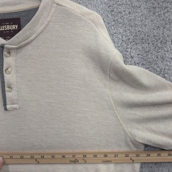 Alesbury Oatmeal Waffle Knit 1/4 Button Henley Long Sleeve T Shirt Men's Size XL - Picture 8 of 10